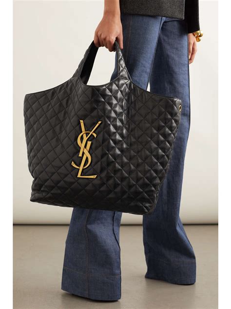 ysl tote bag canvas|ysl large quilted bag.